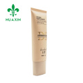 Tubo de limpiador facial de reparación plana ovalada de plástico 150g con tapón de rosca oval